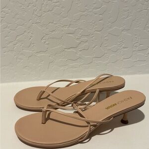 Fashion Nova Nude Heeled Sandals
